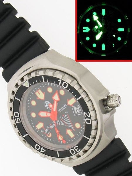 Tauchmeister 46mm Dive GMT Watch with Luminous Hands and Markers #T0077
