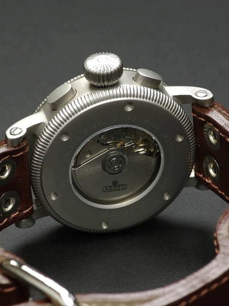 Aristo 3H123 Swiss Valjoux 7750 Automatic Chronograph Aviator Watch
