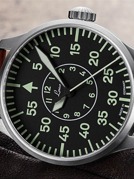 Laco 42mm Aachen Type B Dial Automatic Pilot Watch, New Sapphire Crystal #861690