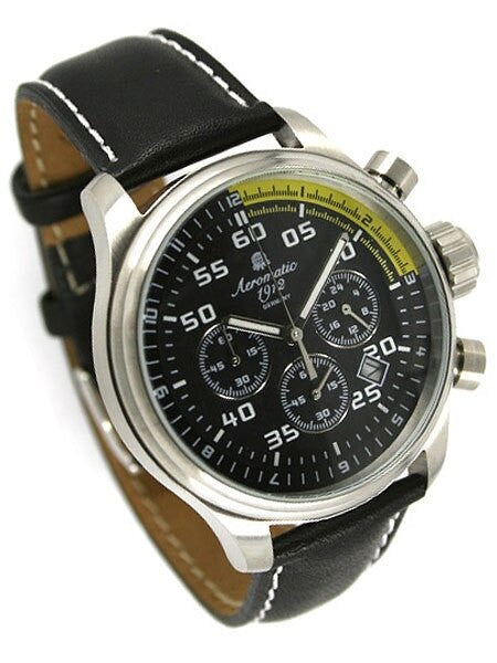 Aeromatic 1912 Aviator Styled Chronograph with 24-hr Sub-Dial #A1203