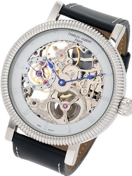 Charles Hubert Premium Collection Skeleton Mechanical Hand Wind Watch #3737-W