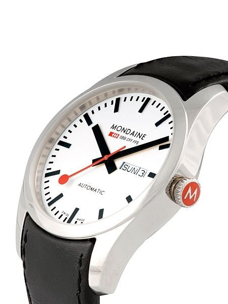 Mondaine Retro Swiss Automatic Watch with 42mm Case, Sapphire Crystal #A135-30345-11SBB