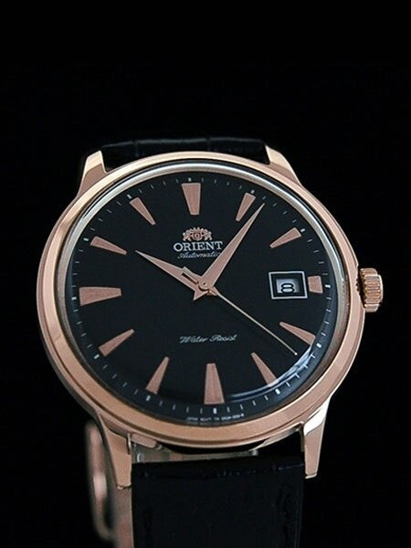 Orient Automatic Watch with Black Dial, Rose Goldtone Case and Hour Markers #ER24001B