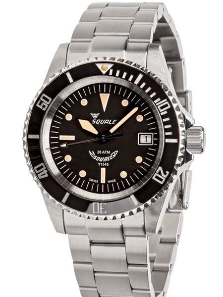 Scratch and Dent - Squale 200 meter Swiss Automatic Dive watch with Ceramic Bezel, Domed AR Sapphire Crystal #SND996