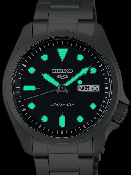 Seiko 5 Sports 24-Jewel Automatic Watch with Blue Dial and SS Bracelet #SRPE53