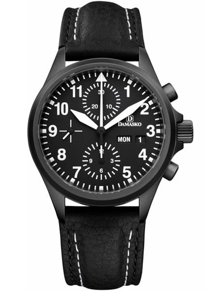 Damasko Swiss Valjoux 7750 Chronograph with a 60-Minute Stopwatch and 12-Hour Totalizer #DC56BK