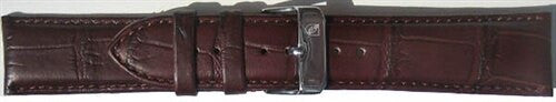 Calfskin Matte Alligator Grain Brown Strap with Heavy Padding #RB8-72480
