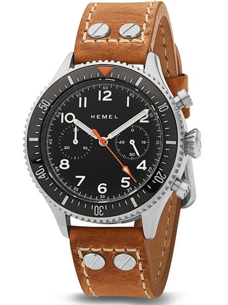 時計 ER X HEMEL automatic HEMEL Automatic Chronograph with Ceramic Bezel Watch #HFT20-NE1