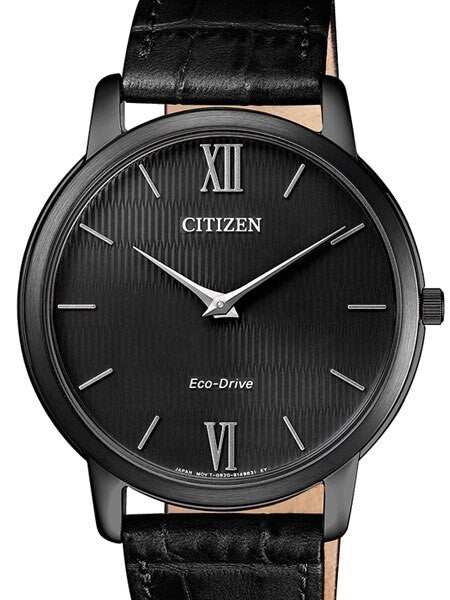 Citizen Ultra-Thin Stiletto Eco-Drive Dress Watch with Black Dial and Sapphire Crystal #AR1135-10E
