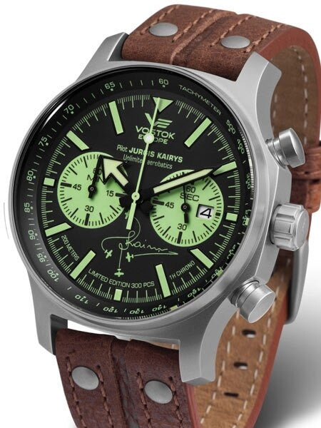 Vostok-Europe Jurgis Kairys SPECIAL EDITION Quartz Chronograph Pilot Watch #5955341