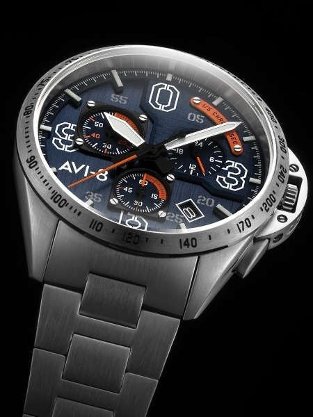 AVI-8 Silver Oak Blakeslee Pilot Chronograph Watch #AV-4077-22