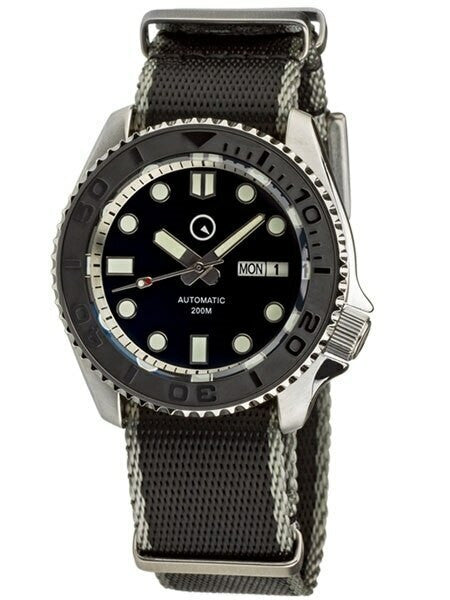 Scratch and Dent - Islander Automatic Dive Watch with Seat-Belt Strap, Sapphire Crystal, and Ceramic Bezel Insert #ISL-04
