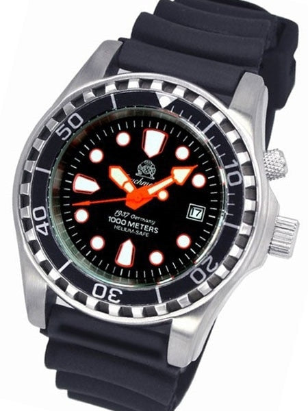 Tauchmeister Automatic, 1000m Dive Watch with Helium Release Valve and Sapphire Crystal #T0283