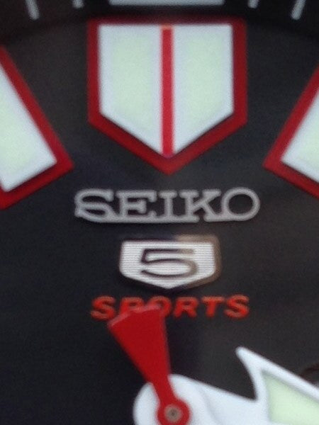 Scratch and Dent - Seiko 43mm Sports 5 Automatic 24-Jewel Watch with Day and Date, Black Dial #SRP485K1-SND