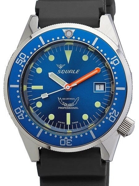 Scratch an Dent - Squale 500 Meter Swiss Made Automatic Dive Watch with Blue Dial  #1521-026-BLR