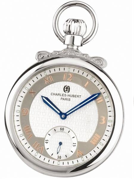 Charles-Hubert Mechanical Pocket Watch with Blue Hands #3873W