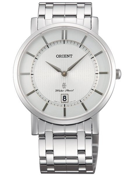 Orient Class Quartz Dress Watch with Sapphire Crystal and Silver-White Dial  #GW01006W