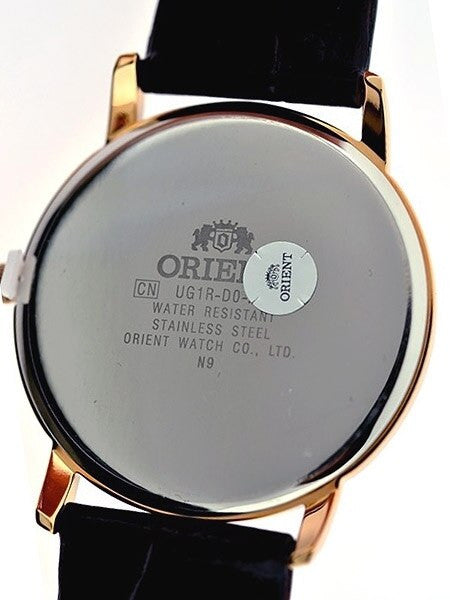 Orient Capital Quartz Rose Goldtone Dress Watch with Day and Date #UG1R004B