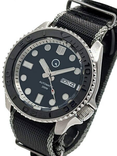 Scratch and Dent - Islander Automatic Dive Watch with Seat-Belt Strap, Sapphire Crystal, and Ceramic Bezel Insert #ISL-04