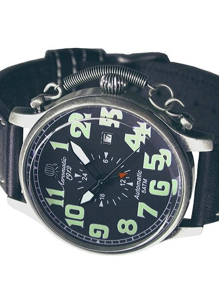 Aeromatic 1912 Automatic Aviator's Watch with Retro Crown