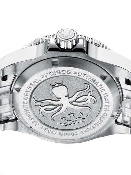 PHOIBOS Black Voyager 2.0 Automatic Dive Watch with Double Dome AR Sapphire Crystal #PY026C