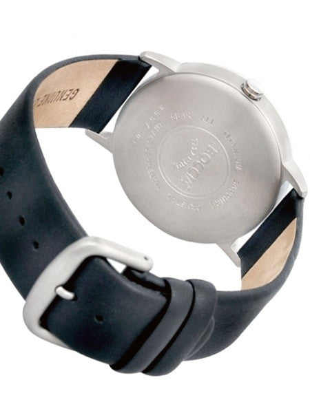 Boccia Mens Silver Quartz Watch with 38mm Titanium Case and Leather Strap #3538-01