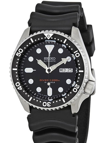 Scratch and Dent - Seiko Automatic Dive Watch with Offset Crown and Rubber Dive Strap #SKX007J 9