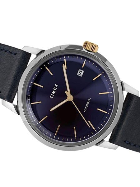 Timex 40mm Marlin 21-Jewel Automatic Watch with Stainless Steel Case and Navy Blue Dial #TW2T23100ZV