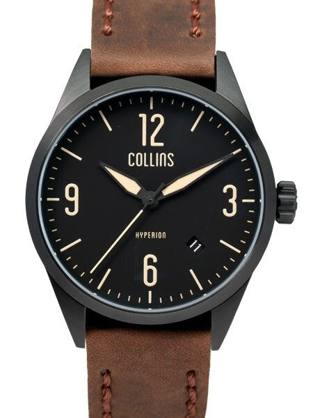 Collins Hyperion Swiss Automatic Watch with 40mm PVD Case and a Double-Dome AR Sapphire Crystal #CWB02