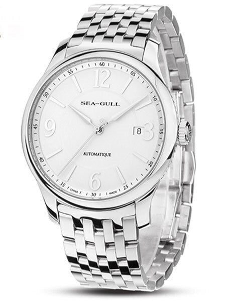 Sea-Gull 40mm Automatic Dress Watch with Bracelet and Sapphire Crystal #816.420
