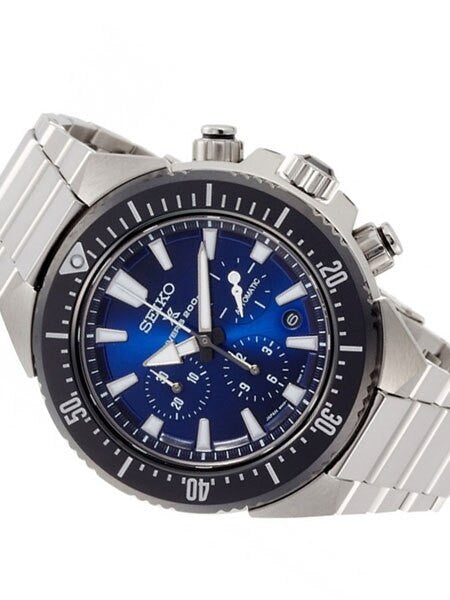 Seiko Prospex Trans Ocean Automatic Dive Chronograph with Blue Dial and Sapphire Crystal #SBEC003