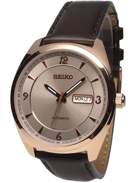Seiko Recraft Series Automatic Watch with 43.5mm Case, Brown Leather Strap #SNKN72