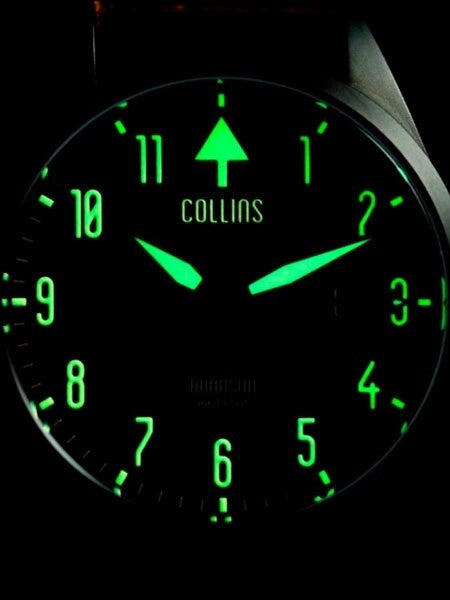 Collins 24-Jewel Automatic Aviator-Styled Watch with 40mm Case and Sapphire Crystal #CW01111