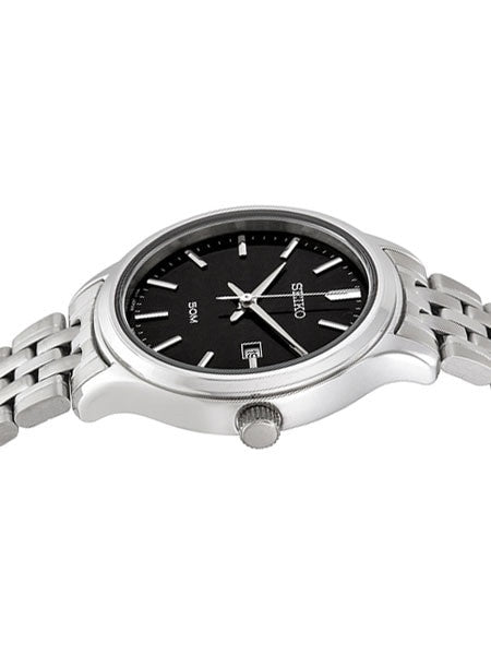 Seiko Women's Quartz Dress Watch with Bracelet and Black Dial #SUR795