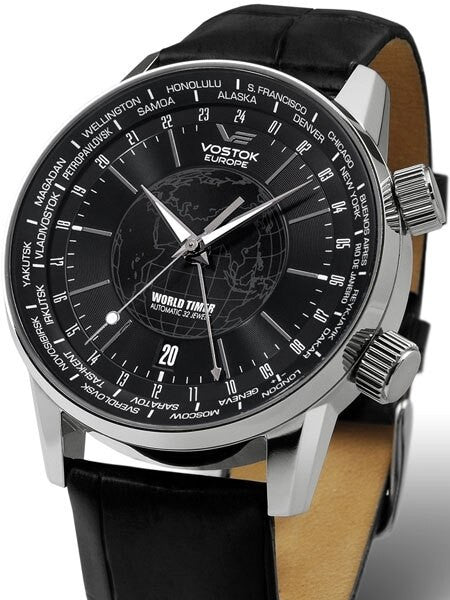 Vostok-Europe Men's Gaz-Limo Automatic, World Time Watch #5605239