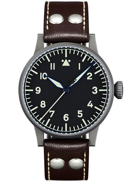 Laco 36mm Hamburg Type A Dial Hand Wind Pilot Watch with Sapphire Crystal #861736