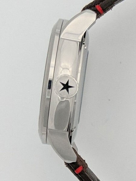 Red Star Jump Hour Automatic Watch AR Sapphire Crystal #8176G-B