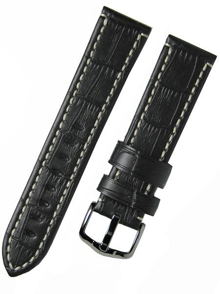 Hirsch Knight High Grade Alligator Embossed Leather Watch Strap #109028-50