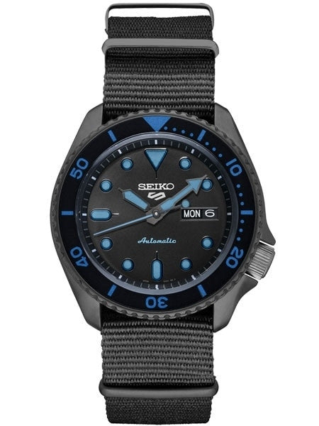 Seiko 5 Sports 24-Jewel Automatic Watch with Black Dial and Black PVD Case #SRPD81
