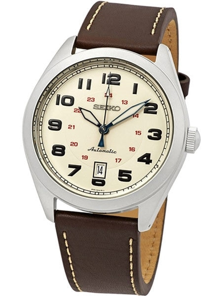Seiko NEO Sports, Automatic Watch with Brown Leather Strap, Biege Dial #SRPC87K1
