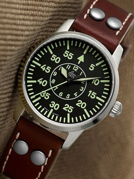 Laco 36mm Tokio Type B Dial Automatic Pilot Watch, Sapphire Crystal #861799