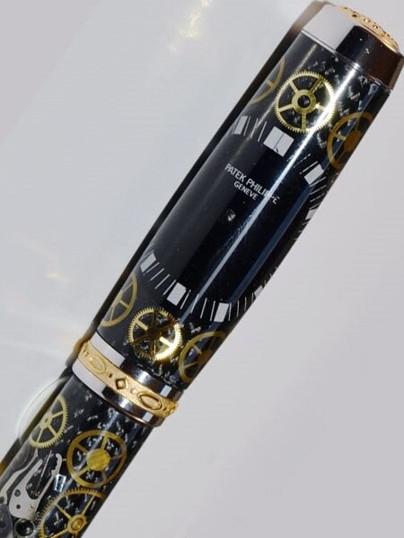 Artisan Crafted Collectable Pen made with Patek Philippe dial and assorted gears, cogs, screws and bridges #WPP601RB