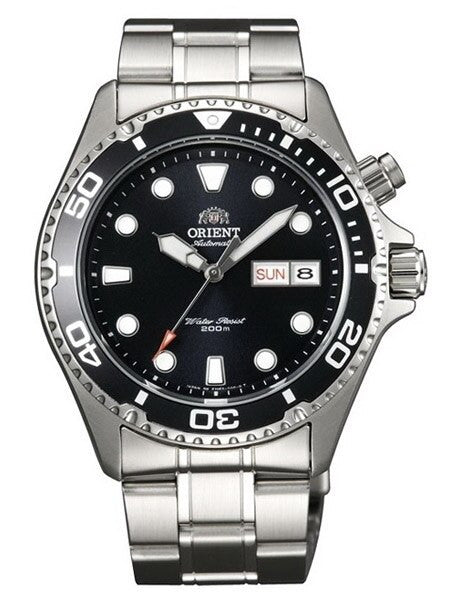 Scratch and Dent - Orient Black Ray 21-Jewel Automatic Dive Watch on a Bracelet #CEM65008B-SND6