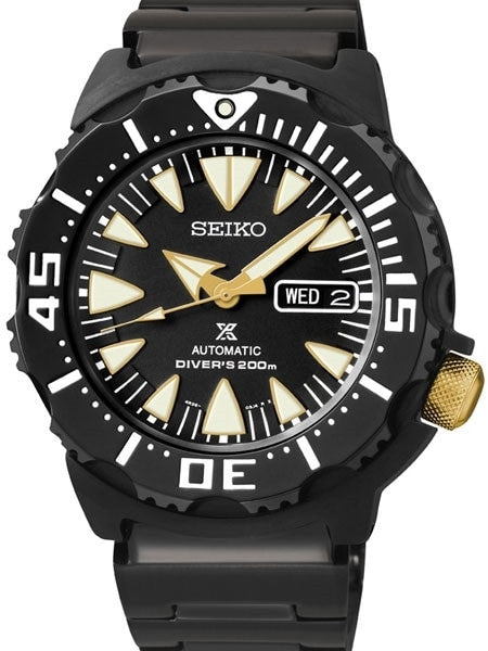 Seiko Prospex Monster with 24-Jewel Automatic Movement and Black