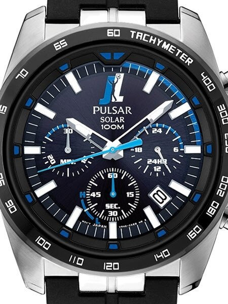 Joey Logano Special Edition Pulsar Solar Powered Chronograph Watch with 24-Hour Sub-Dial #PZ5053