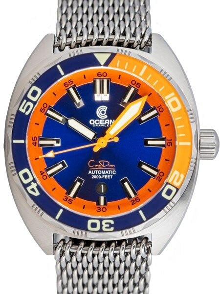 Ocean Crawler Core Diver Swiss Automatic Watch with AR Sapphire Crystal #CD-520