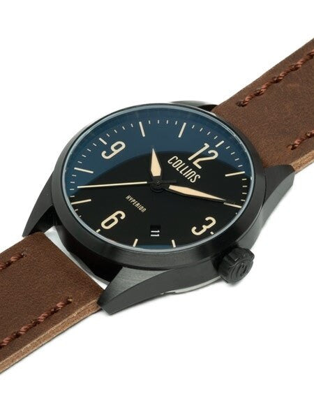 Collins Hyperion Swiss Automatic Watch with 40mm PVD Case and a Double-Dome AR Sapphire Crystal #CWB02