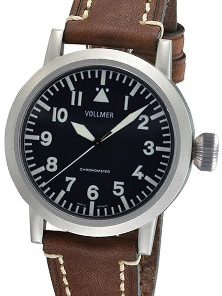 Vollmer V2 Vortac 44mm Swiss COSC Certified Chronometer on a Hirsch Liberty Strap