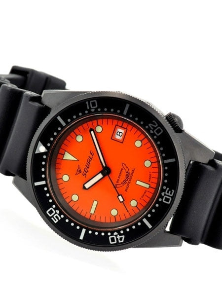 Squale 500 meter Professional Swiss Automatic Dive watch with Sapphire Crystal #1521-026-PVD-O