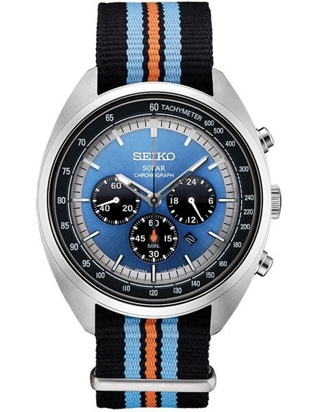 Seiko Recraft Solar Quartz Chronograph with Stop-Watch and 24-hour Sub-Dial  #SSC667